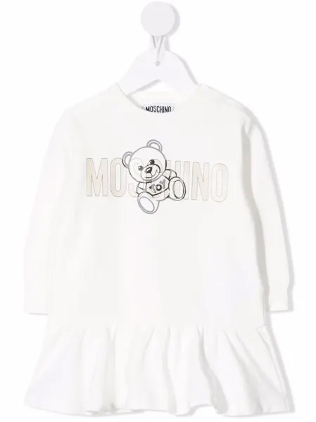 Moschino Kids платье с логотипом