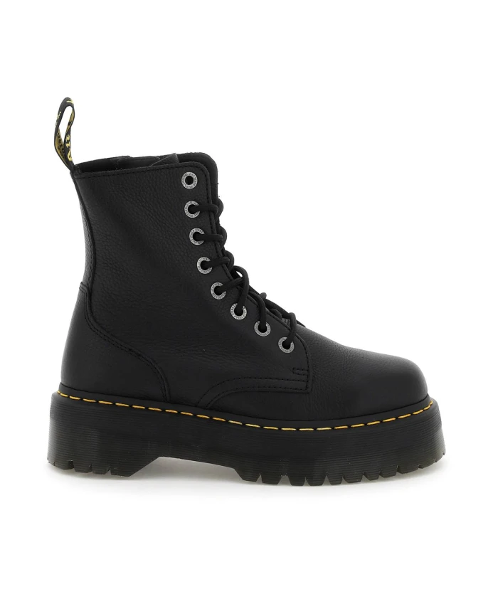 Боевые ботинки из зерненой пизанской кожи. Dr. Martens, черный