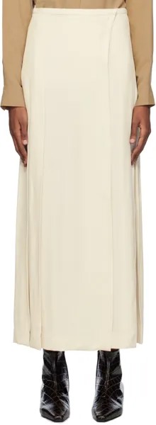 Кремового цвета Макси-юбка со складками Toteme