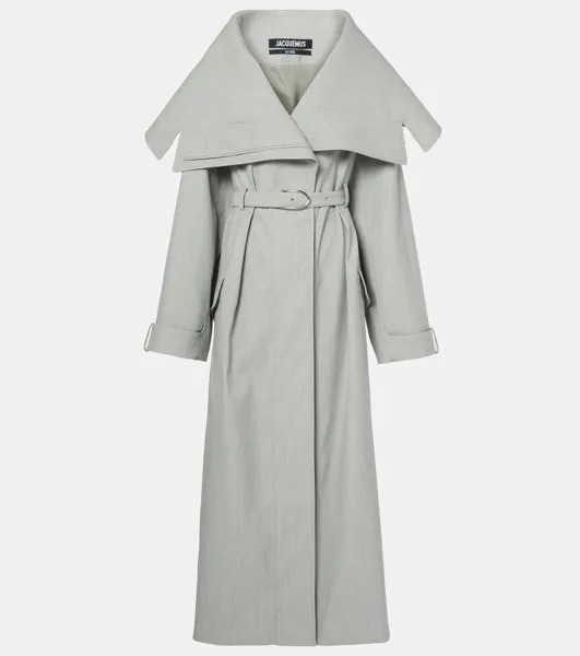 Пальто-тренч Le Trench Caruso большого размера Jacquemus, цвет light grey