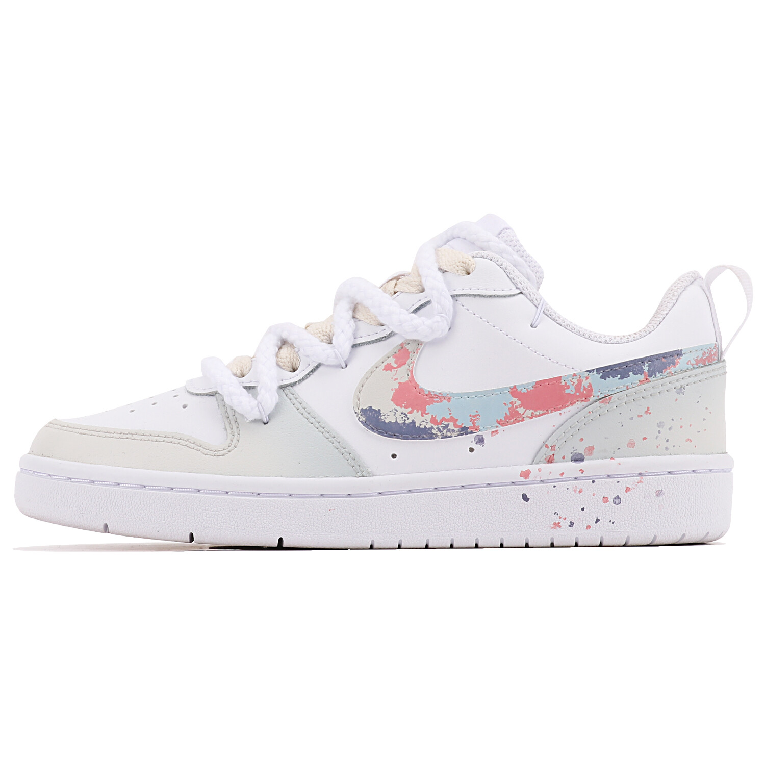 Кроссовки Nike Court Borough Skateboarding Shoes Women's Low-top White/gray, серый/белый