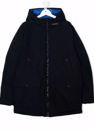 Woolrich Kids пуховик на молнии с капюшоном