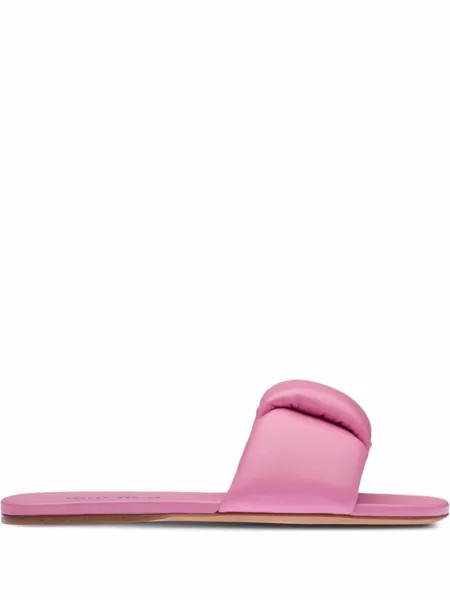 Miu Miu кожаные шлепанцы, розовый