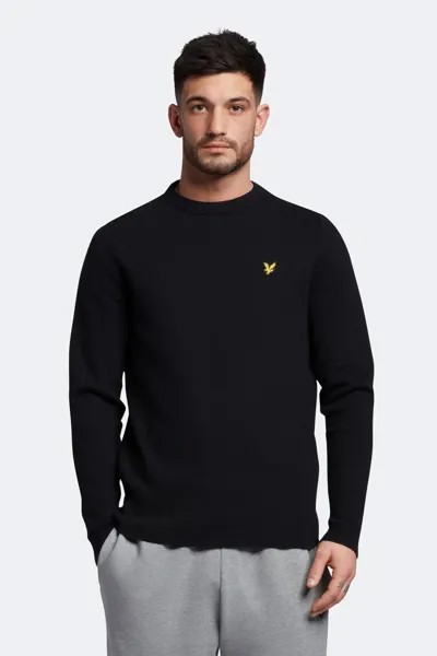 Черный свитер Milano с круглым вырезом Lyle & Scott, черный
