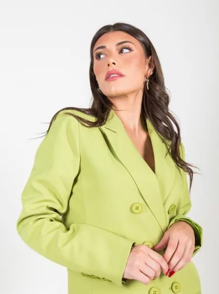 Двубортный пиджак, темно-зеленый