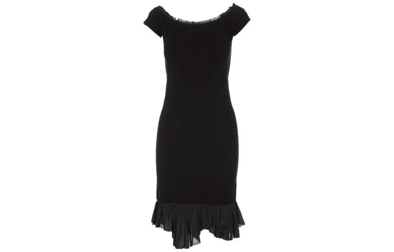 Платье с короткими рукавами женское черное Mm6 Maison Margiela