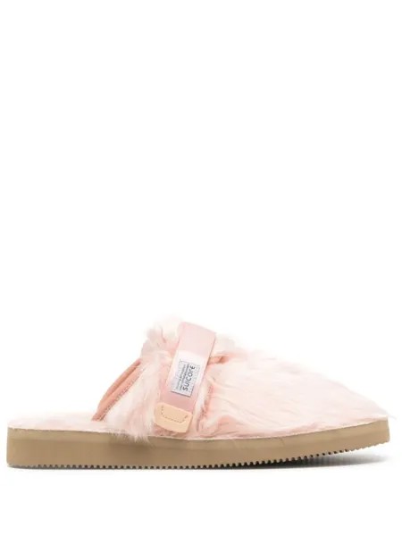 Suicoke слиперы Zavo-2eu с искусственным мехом, розовый