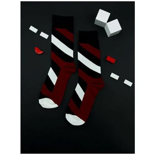 Носки 2beMan, размер 39-45, красный, черный, белый