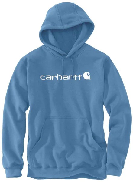 Толстовка Carhartt Signature Logo Midweight, голубой