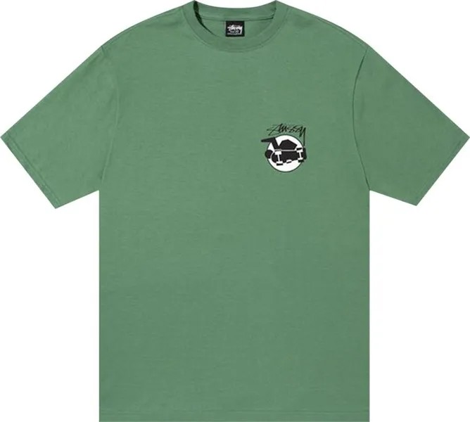 Футболка Stussy Skateman Tee 'Green', зеленый