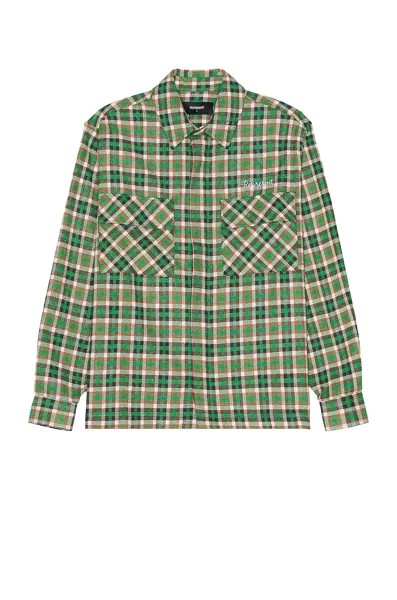 Рубашка REPRESENT Long Sleeve Flannel, цвет Brown & Racing Green