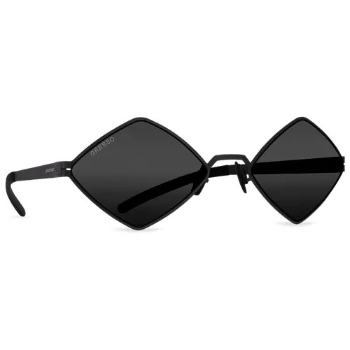 Солнцезащитные очки Gresso, квадратные, с защитой от УФ, черный