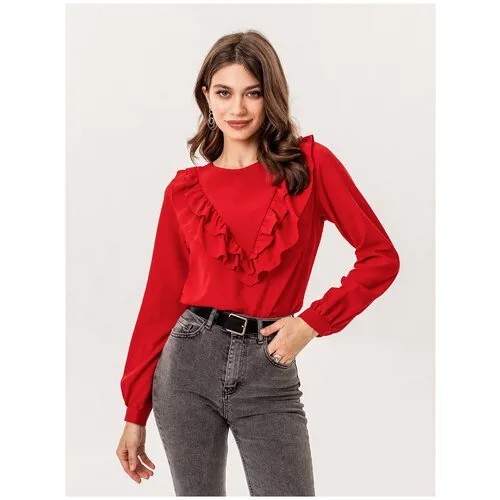 Блуза VIAVILLE, размер 48, красный