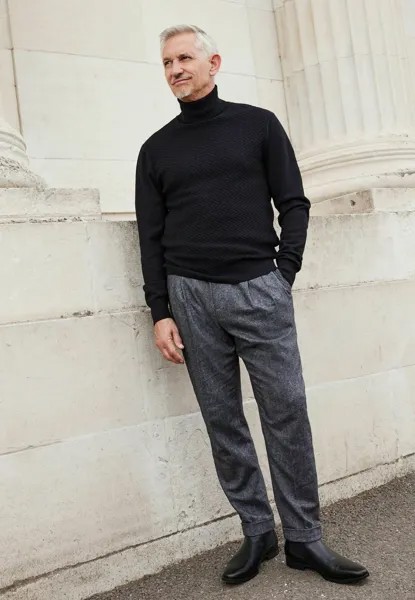 Брюки ITALIAN FABRIC TAILORED SUIT TROUSERS REGULAR FIT Next, цвет grey herringbone
