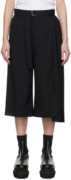 Sacai Черные костюмные шорты