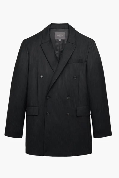 Пиджак Zara by Stefano Pilati Pinstripe Suit, темно-синий