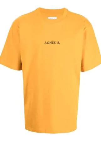 Agnès b. футболка с вышитым логотипом