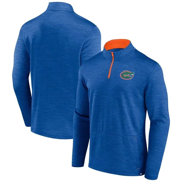 Мужская классическая футболка с молнией без четверти с фирменным логотипом Royal Florida Gators Homefield Fanatics