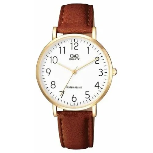 Наручные часы Q&Q Quartz Q978-104, коричневый, белый