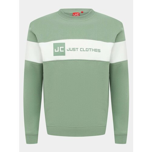 Толстовка JUST CLOTHES, размер 54, , зелёный