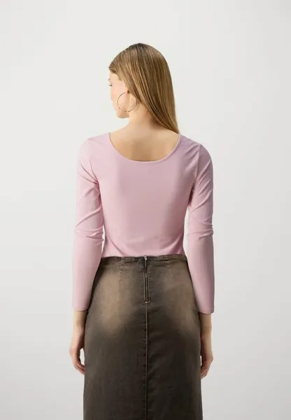Топ с длинными рукавами Onllive Love Placket ONLY, выбеленный лиловый
