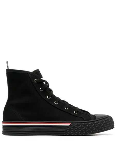 Thom Browne высокие кеды с полосками RWB, черный