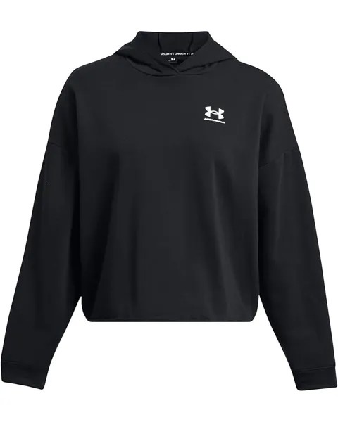 Худи Under Armour Rival Terry Oversized, цвет Black/White