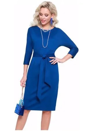 Платье DStrend, в классическом стиле, полуприлегающее, макси, размер 44, синий