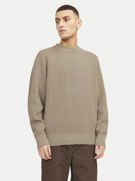 Пуловер свободного кроя Jack&Jones, бежевый