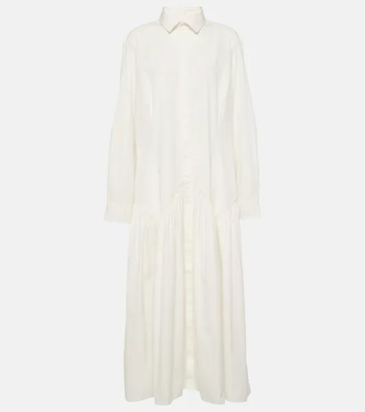 Платье-рубашка из смесового хлопка Polo Ralph Lauren, белый