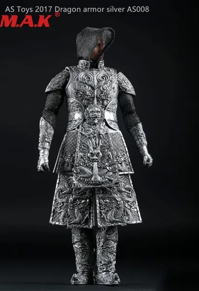 1:6 масштаб древнего генерала knight armour battlegear Набор Модель серебристого цвета AS008 Костюмы Одежда для 12 