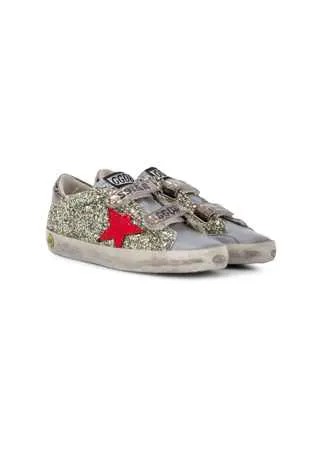 Golden Goose Kids кеды Old School на липучках