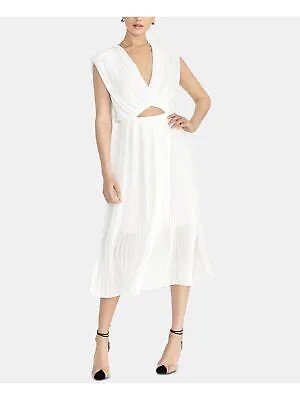 RACHEL ROY Женское белое вечернее платье миди с V-образным вырезом 6