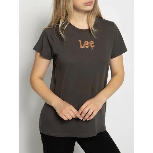Футболка Lee, размер M, черный, серый