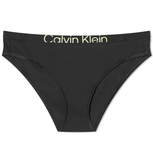 Брюки Calvin Klein Ck Bikini Pant, цвет Black & Sunny Lime