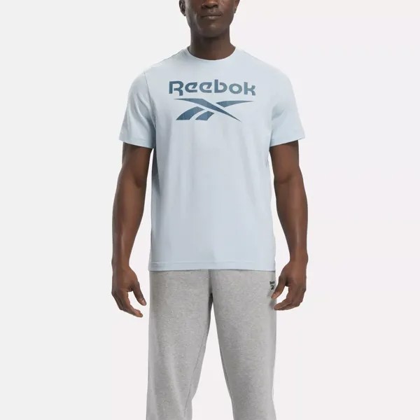 Футболка с большим сложенным логотипом Identity Reebok, синий