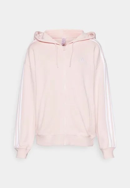 Толстовка ESSENTIALS STRIPES OVERSIZED FULL ZIP HOODIE adidas, розовый