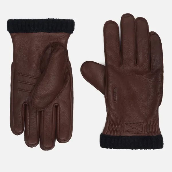 Перчатки мужские Hestra Deerskin Primaloft Ribbed коричневые, р. 8