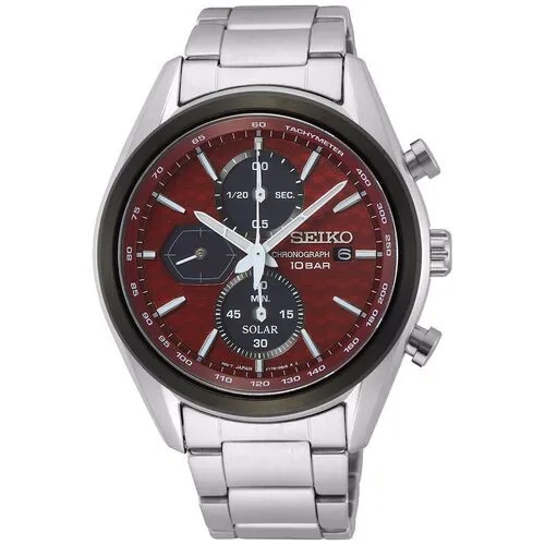 Наручные часы SEIKO CS Sports SSC771P1, бордовый, серебряный