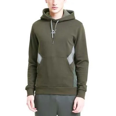 Puma Tfs Winterized Pullover Hoodie Mens Green Повседневная верхняя одежда 598099-70
