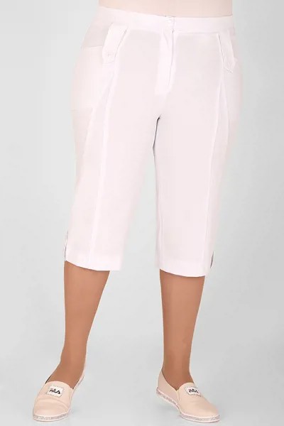Бриджи женские AlmondShop ИК191-32-21.С2 белые 60 RU