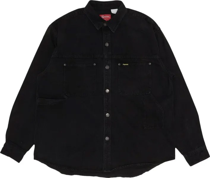 Рубашка Supreme Denim Painter Shirt 'Black', черный