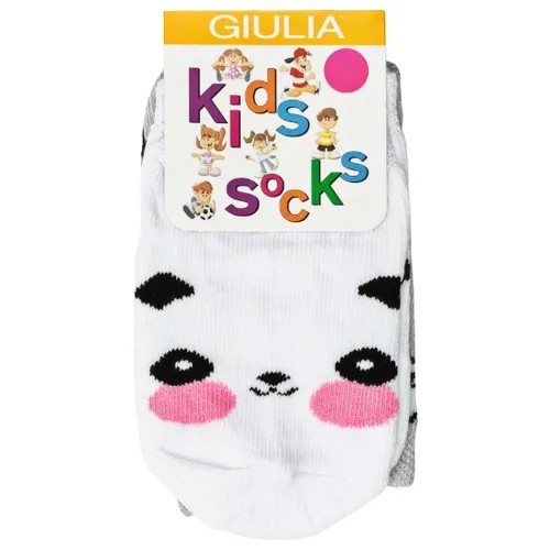 Носки Giulia детские, 2 пары, размер 27-29, белый, серый