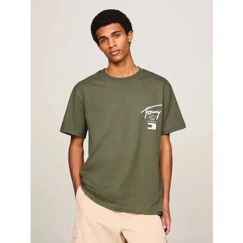 Футболка Tommy Jeans, размер XL, зеленый