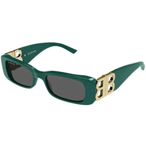 Солнцезащитные очки BALENCIAGA, прямоугольные, оправа: пластик, для женщин, зеленый