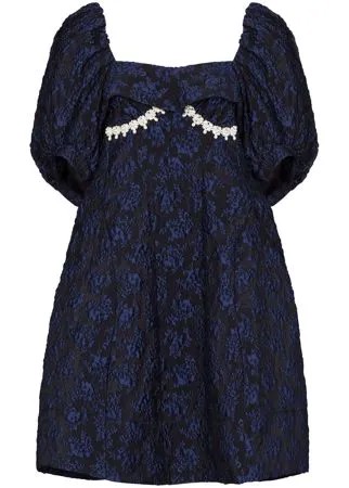 Simone Rocha жаккардовое платье с пышными рукавами