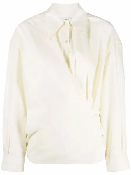 Lemaire side fastening wrap shirt