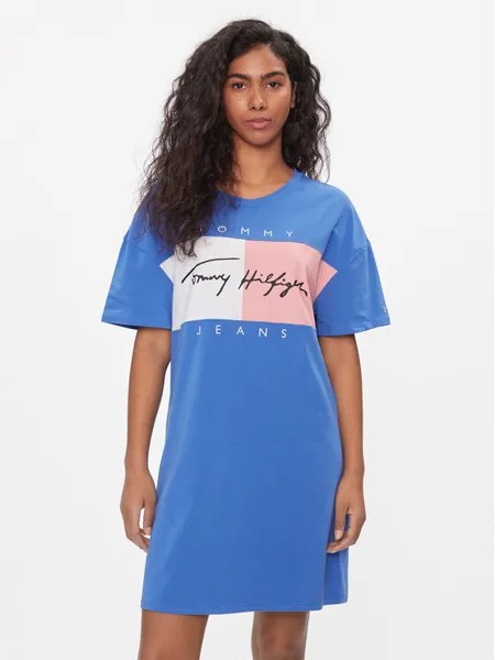 Ночная рубашка свободного кроя Tommy Jeans, синий