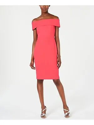 CALVIN KLEIN Женское коралловое вечернее платье длиной выше колена Petites 12P