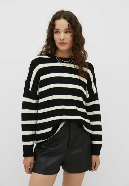 Свитер Striped Stradivarius, черный